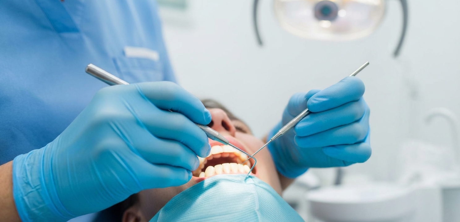 Visit a Dentist for a professional cleaning where specialised tools remove plaque and calculus.