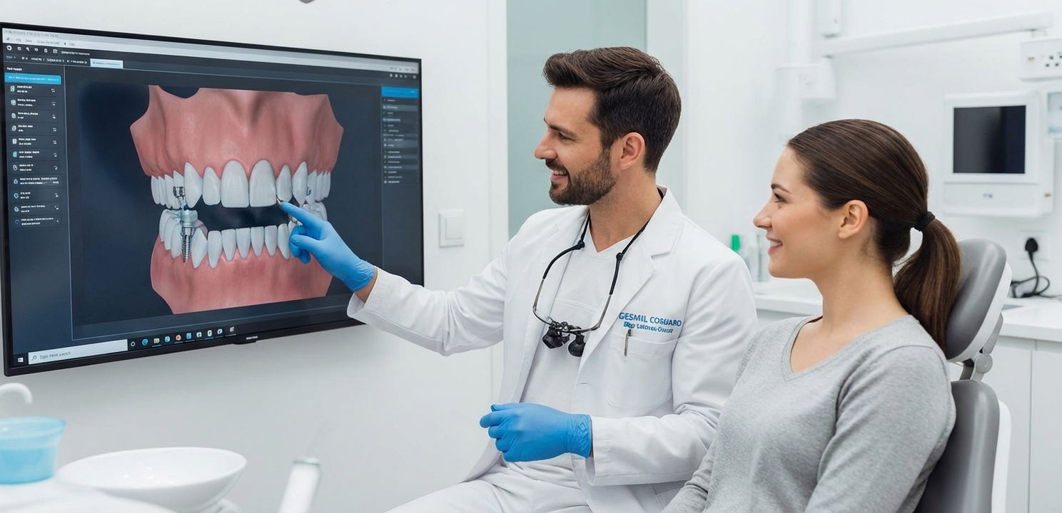 Dental Implants planning using state-of-the-art digital smile design technology in a Turkish clinic.
