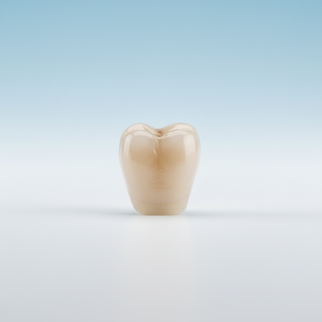 Zirconia crown showcasing modern dental technology Dental Crown Cost in the UK often varies based on material. Zirconia offers modern strength and superior aesthetics