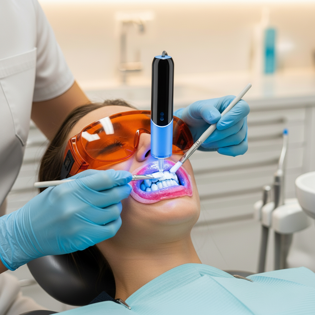 Professional dental whitening treatment in clinic Whiten Your Teeth Safely with a professional in-office procedure supervised by a qualified dentist