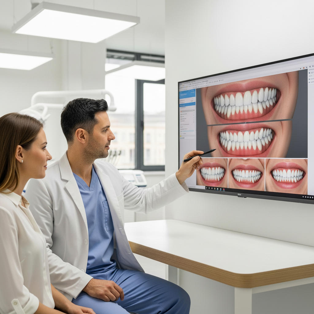Turkey Teeth treatment planning involves advanced digital mock-ups to preview your new smile