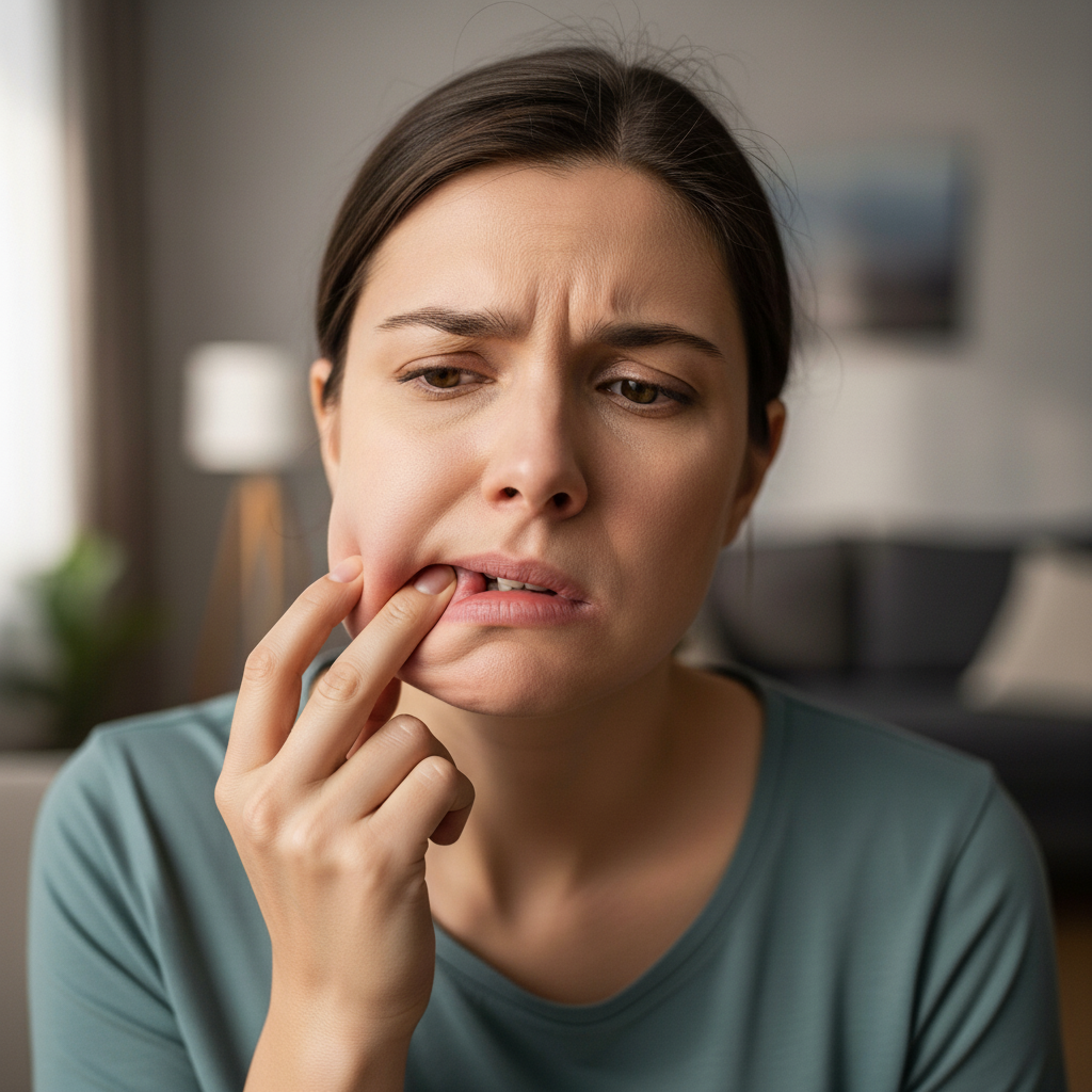 Swollen Cheek Indicating a Dental Abscess Warning Signs of Tooth Infection often include visible swelling in the face or jaw
