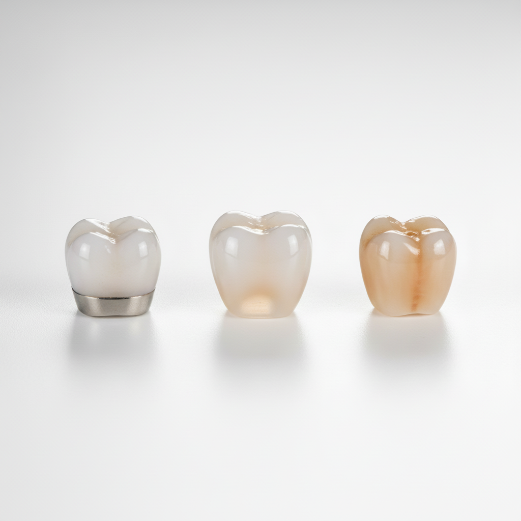 Dental Crown Cost UK. Various crown types offer diverse aesthetic and durability benefits influencing price points.