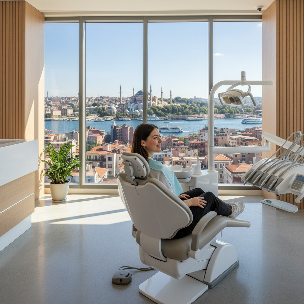 Dental care patient enjoying Turkish holiday scenery Dental Treatment in Turkey allows patients to combine advanced dental procedures with enriching travel experiences