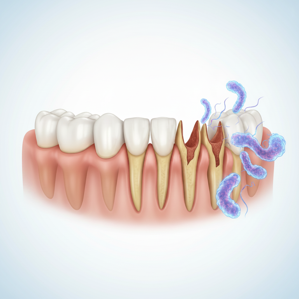 What Happens If You Don’t Brush Your Teeth leads to periodontitis, causing gum recession and bone loss