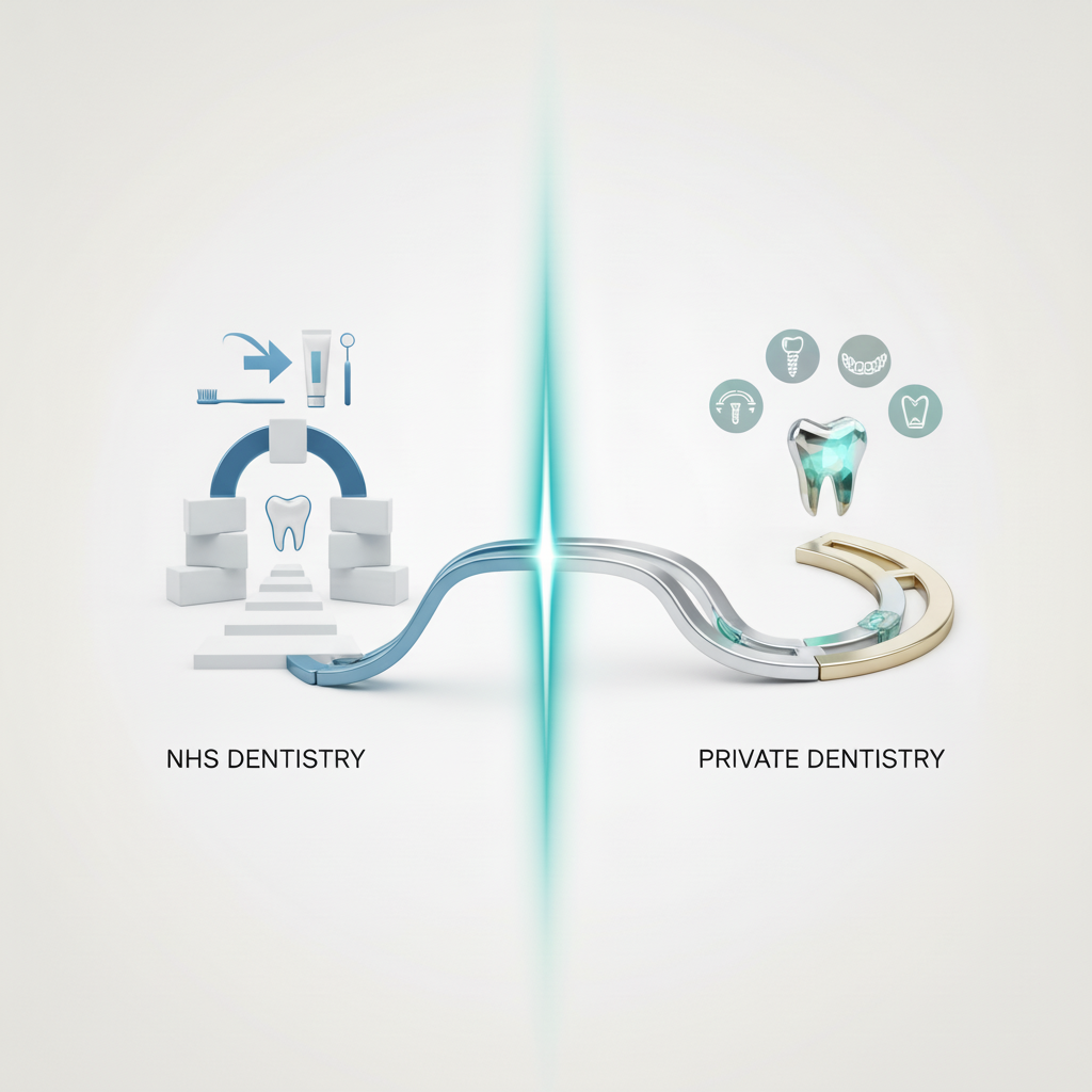 Differences between UK NHS and private dentistry NHS vs Private Dentist UK: Understanding the comprehensive comparison between two distinct dental care systems for patients.