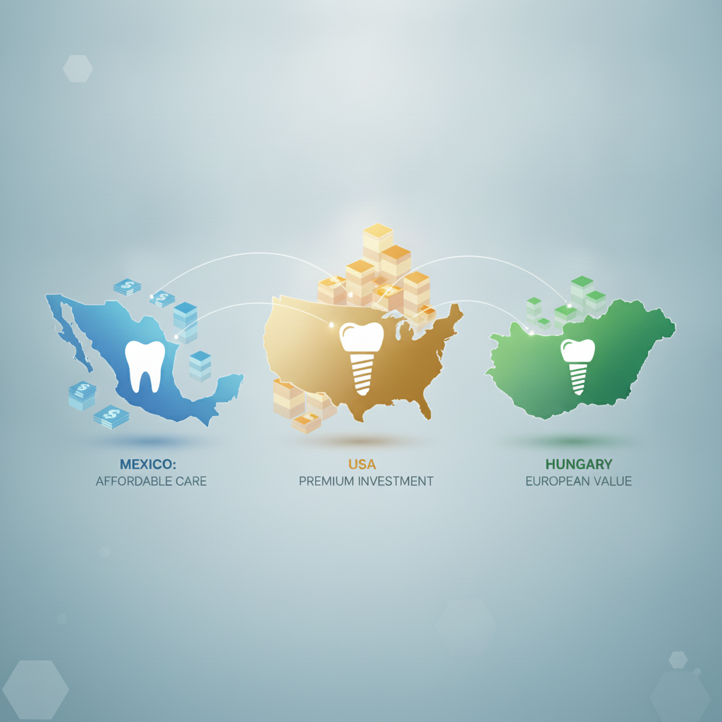 International Dental Implant Cost Comparison Visual Cheapest Countries for Dental Implants from the UK offer significant savings and high-quality care for international patients.