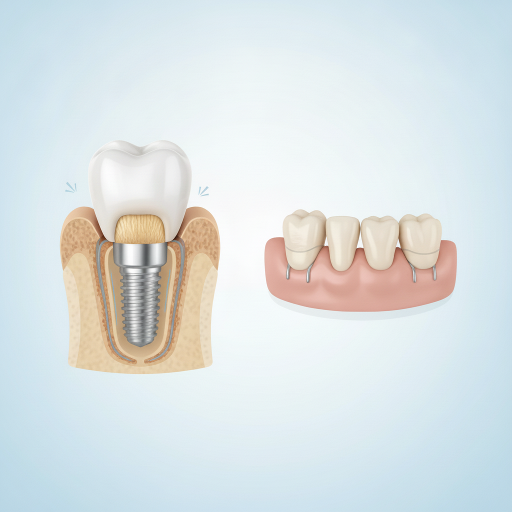 Dental Implants vs Dentures UK: A visual comparison of two tooth replacement solutions in the UK.