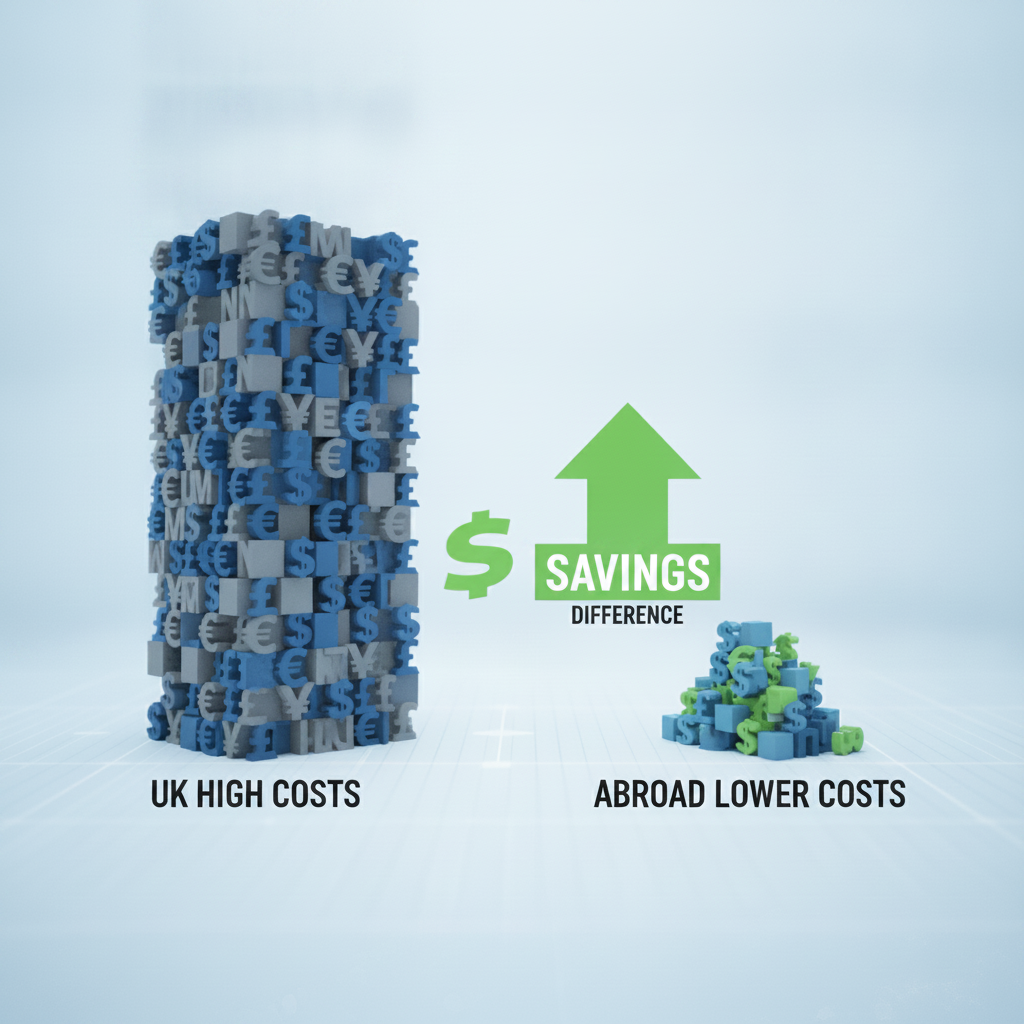 Hair Transplant Cost Savings Comparison How Much Can UK Patients Save Abroad, illustrating the significant financial advantages of medical procedures overseas.
